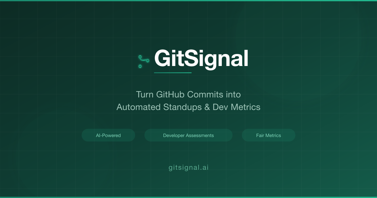 GitHub Analytics for Engineering Managers — GitSignal